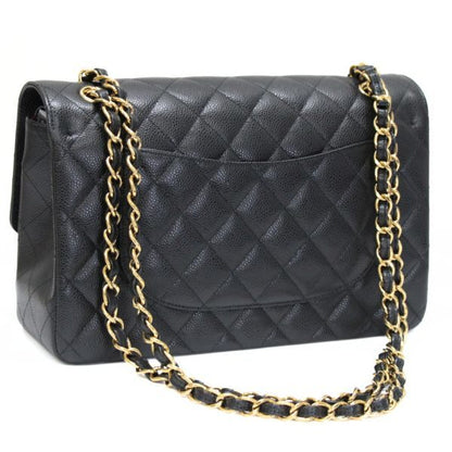CHANEL Matelasse 30 Caviar Chain Bag Black Size ONE SIZE