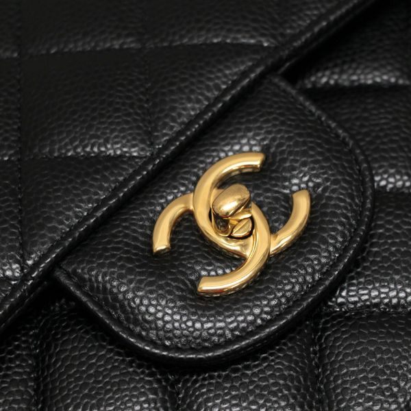 CHANEL Matelasse 30 Caviar Chain Bag Black Size ONE SIZE