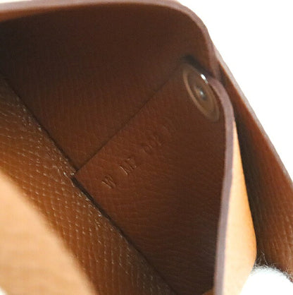 HERMES Bastia Epsom Leather Coin Purse Gold Size ONE SIZE
