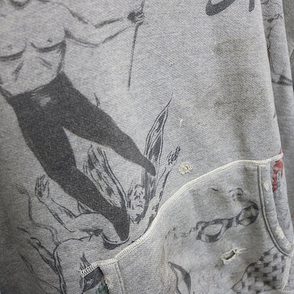 SAINT MICHAEL x Alexis Ross Drawing Hoodie Grey Size XL