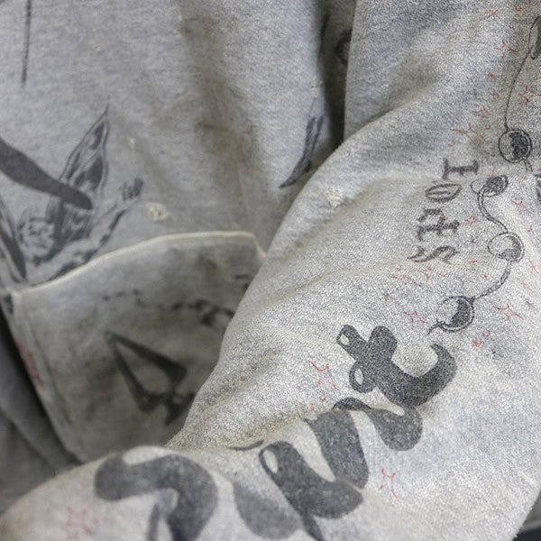 SAINT MICHAEL x Alexis Ross Drawing Hoodie Grey Size XL