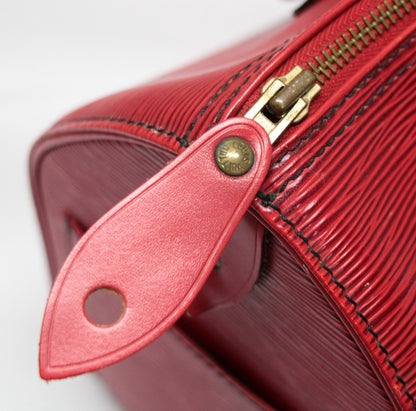Louis Vuitton Epi Speedy 25 Boston Bag Red Size ONE SIZE