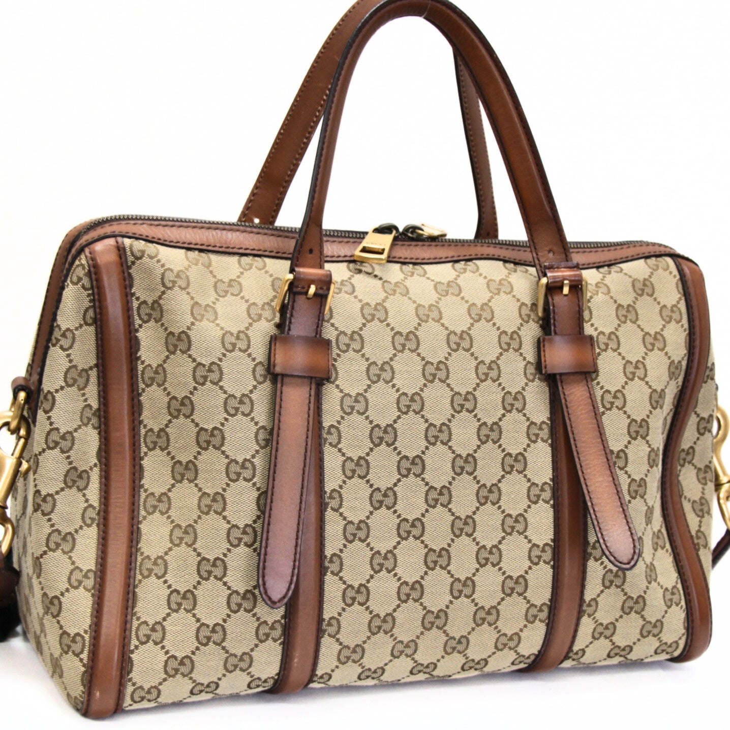 GUCCI Sherry Line GG Canvas 2-Way Boston Bag Size ONE SIZE