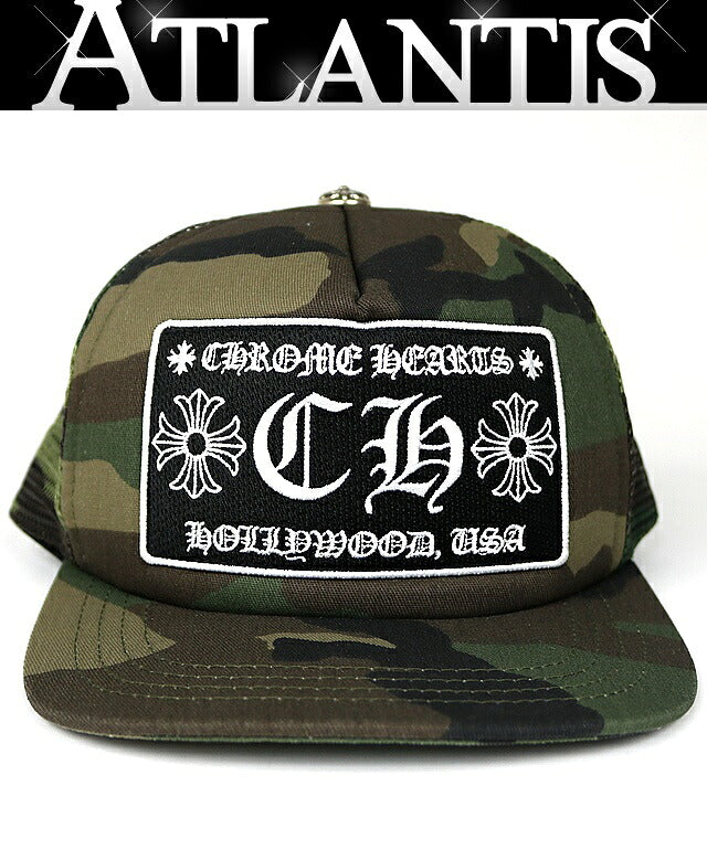 CHROME HEARTS CH Camo Trucker Cap SV925 Green Size ONE SIZE