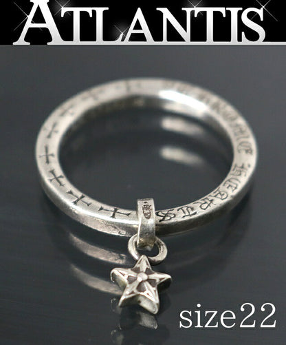 CHROME HEARTS 5P Star NTFL Ring Silver 925 Size ONE SIZE