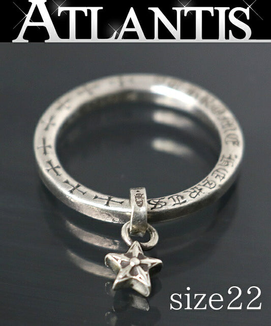 CHROME HEARTS 5P Star NTFL Ring Silver 925 Size US 10.5