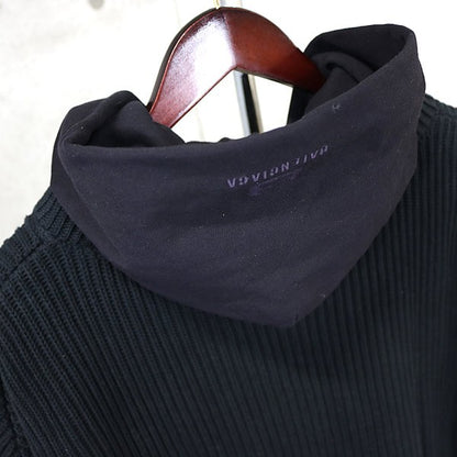 BALENCIAGA 2023 Driver's Knit Double Zip Hoodie Black Size 1