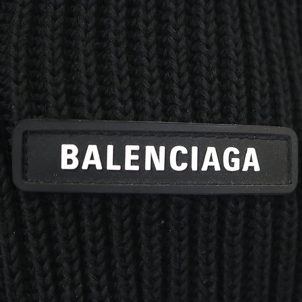 BALENCIAGA 2023 Driver's Knit Double Zip Hoodie Black Size 1