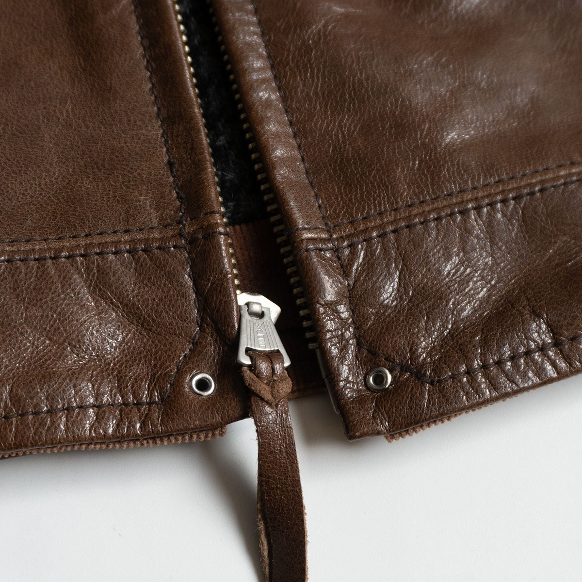 WEST RIDE Goatskin Leather Jacket Brown Size 38