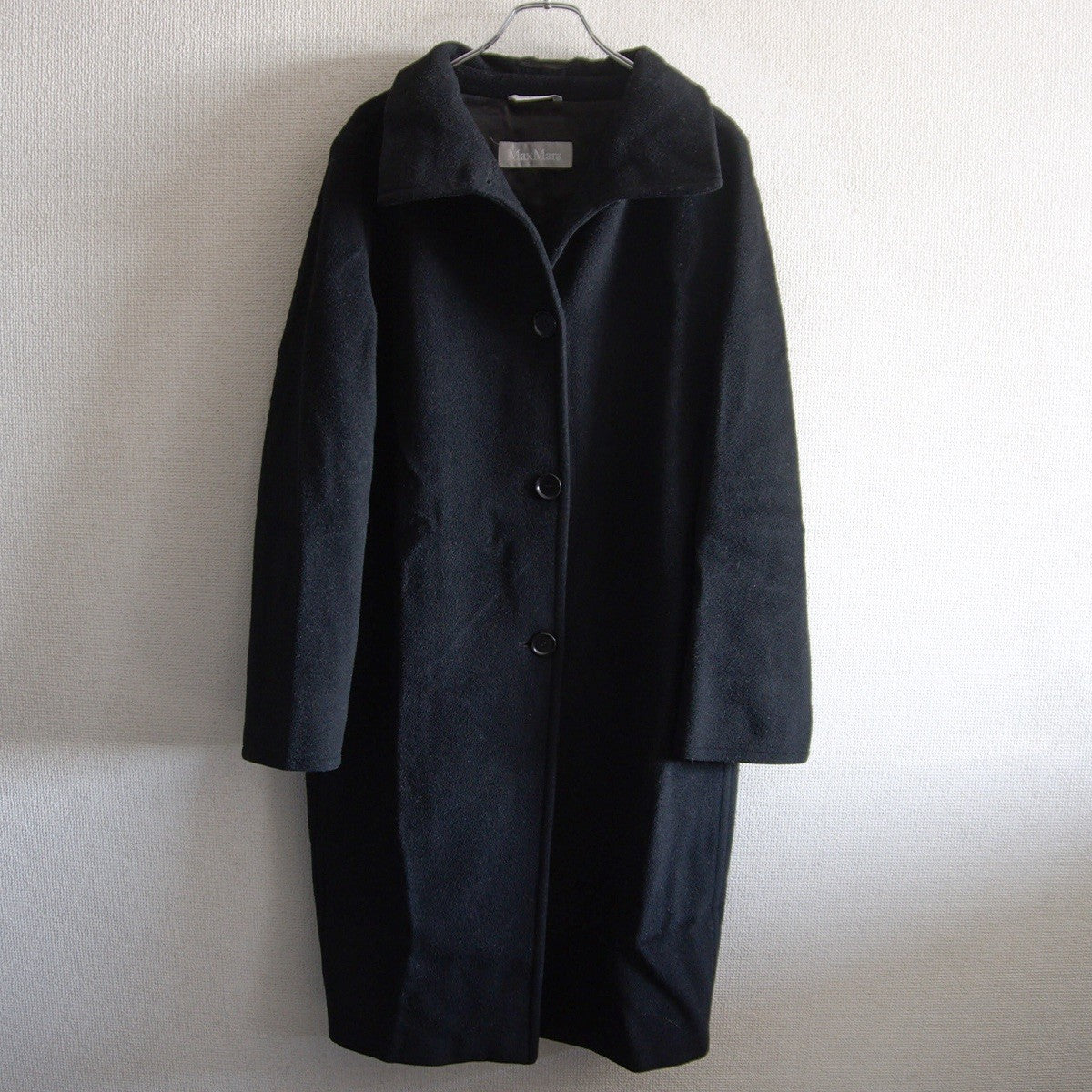 Max Mara Pure Wool Coat Black Size 38