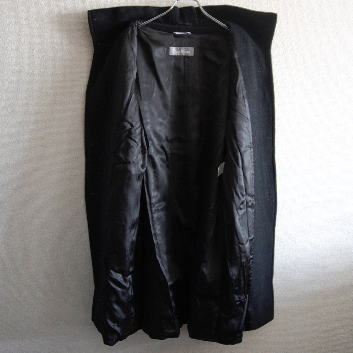 Max Mara Pure Wool Coat Black Size 38