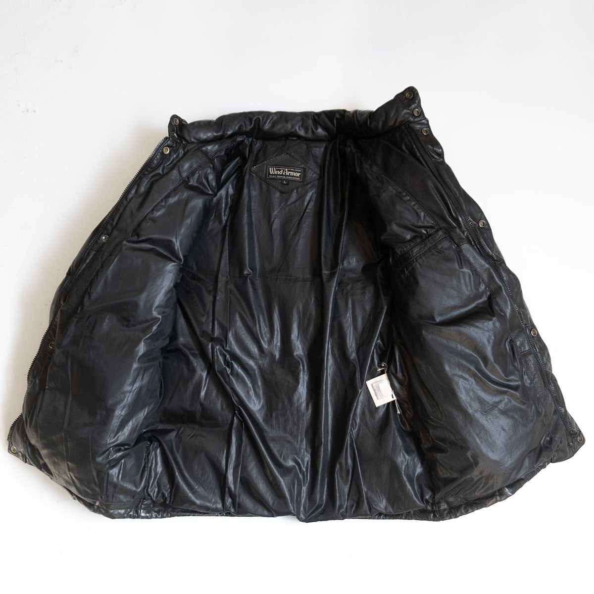 WIND ARMOR Leather Down Jacket Black Size L