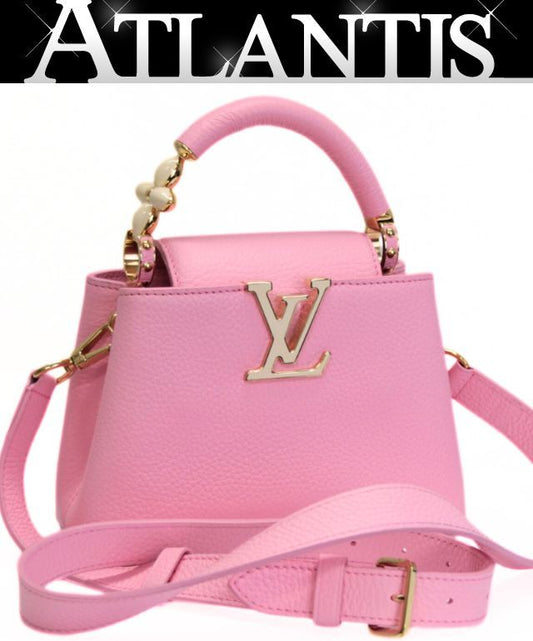 LOUIS VUITTON Capucines Mini Bag Pink Size ONE SIZE