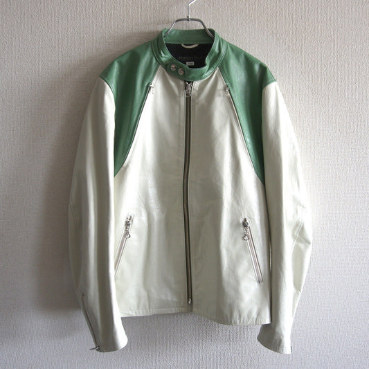 HAROLDS GEAR Horsehide Single Rider Jacket Green Size L