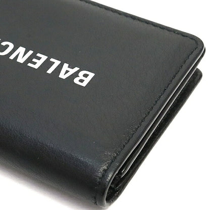 BALENCIAGA Everyday Leather Card Holder Black Card Case Size ONE SIZE
