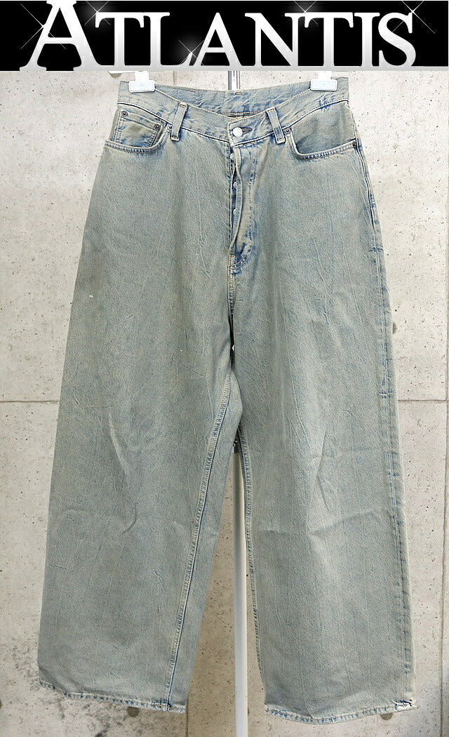 Acne Studios Wide Leg Denim Pants Blue Size 34