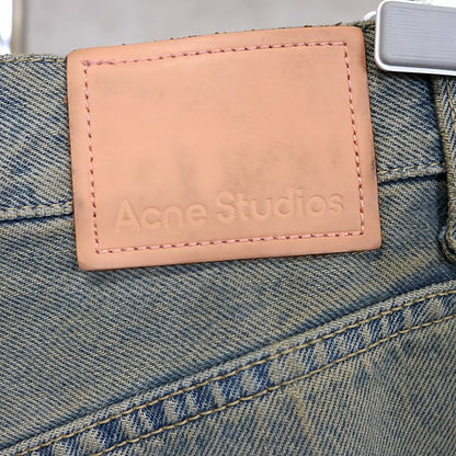 Acne Studios Wide Leg Denim Pants Blue Size 34