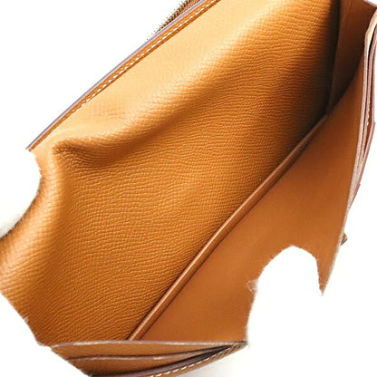 HERMES Bearn Soufflet Epsom Wallet Gold Size ONE SIZE