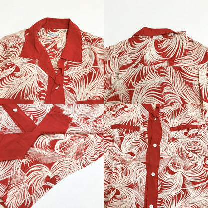 SUN SURF Island Pineapple Short Sleeve Shirt Red Size M