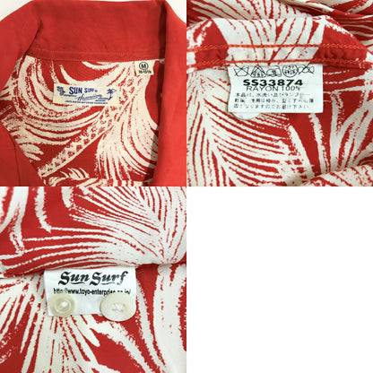 SUN SURF Island Pineapple Short Sleeve Shirt Red Size M