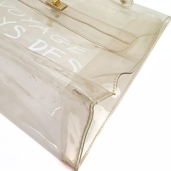 HERMES Vinyl Kelly Clear Handbag Size ONE SIZE