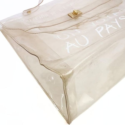 HERMES Vinyl Kelly Clear Handbag Size ONE SIZE