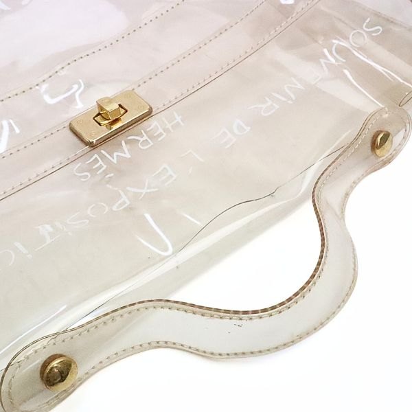 HERMES Vinyl Kelly Clear Handbag Size ONE SIZE
