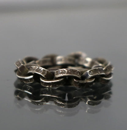 CHROME HEARTS Paper Chain Silver Ring Size ONE SIZE