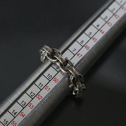 CHROME HEARTS Paper Chain Silver Ring Size ONE SIZE