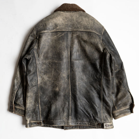 OLD GAP Distressed Shearling Jacket Size XL