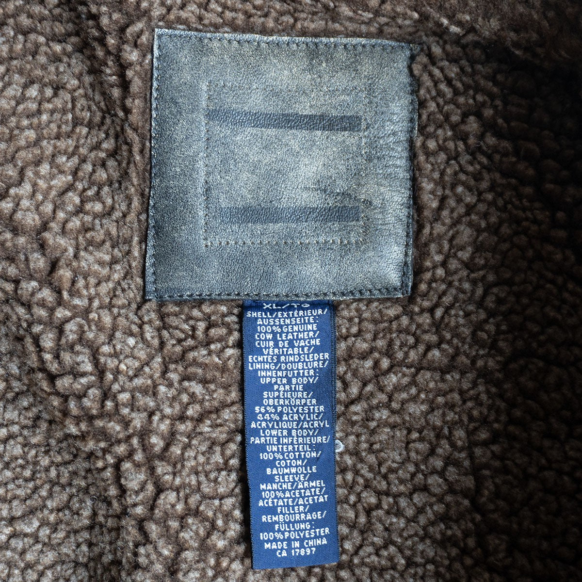 OLD GAP Distressed Shearling Jacket Size XL