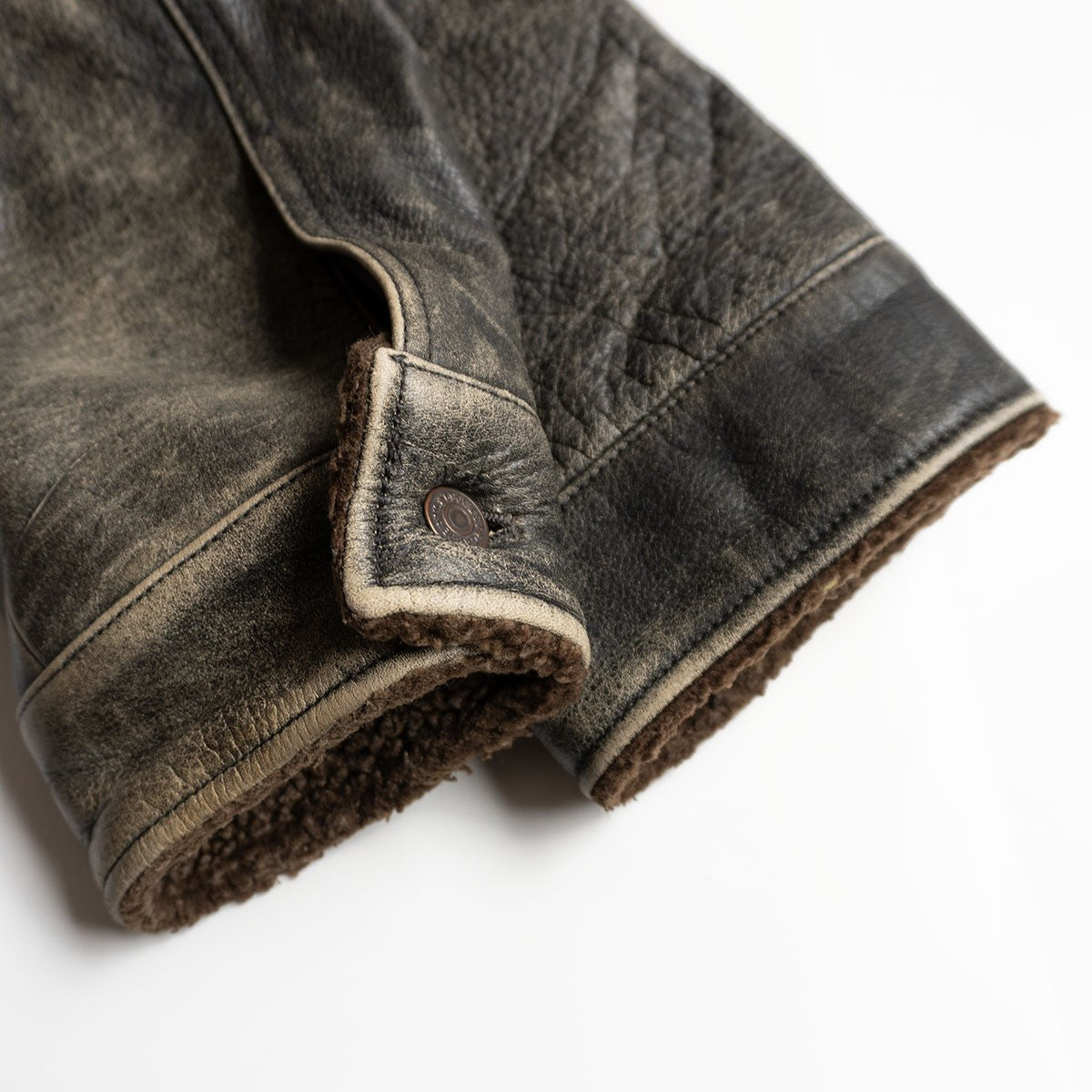 OLD GAP Distressed Shearling Jacket Size XL
