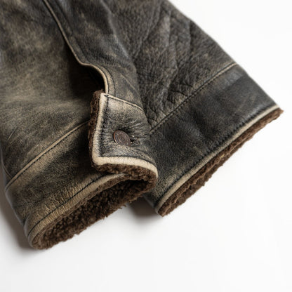 OLD GAP Distressed Shearling Jacket Size XL