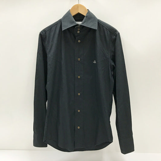 Vivienne Westwood MAN Orb Logo Long Shirt Black Size 44