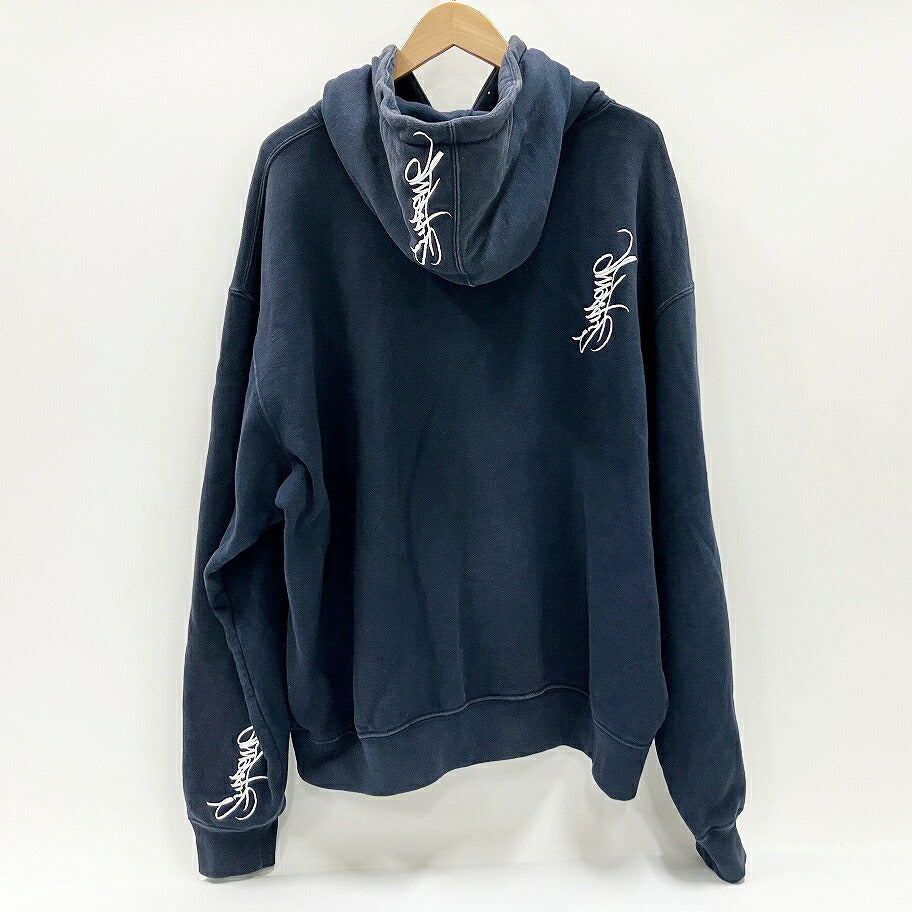Supreme Tag Hooded Sweatshirt Navy Hoodie Size XL