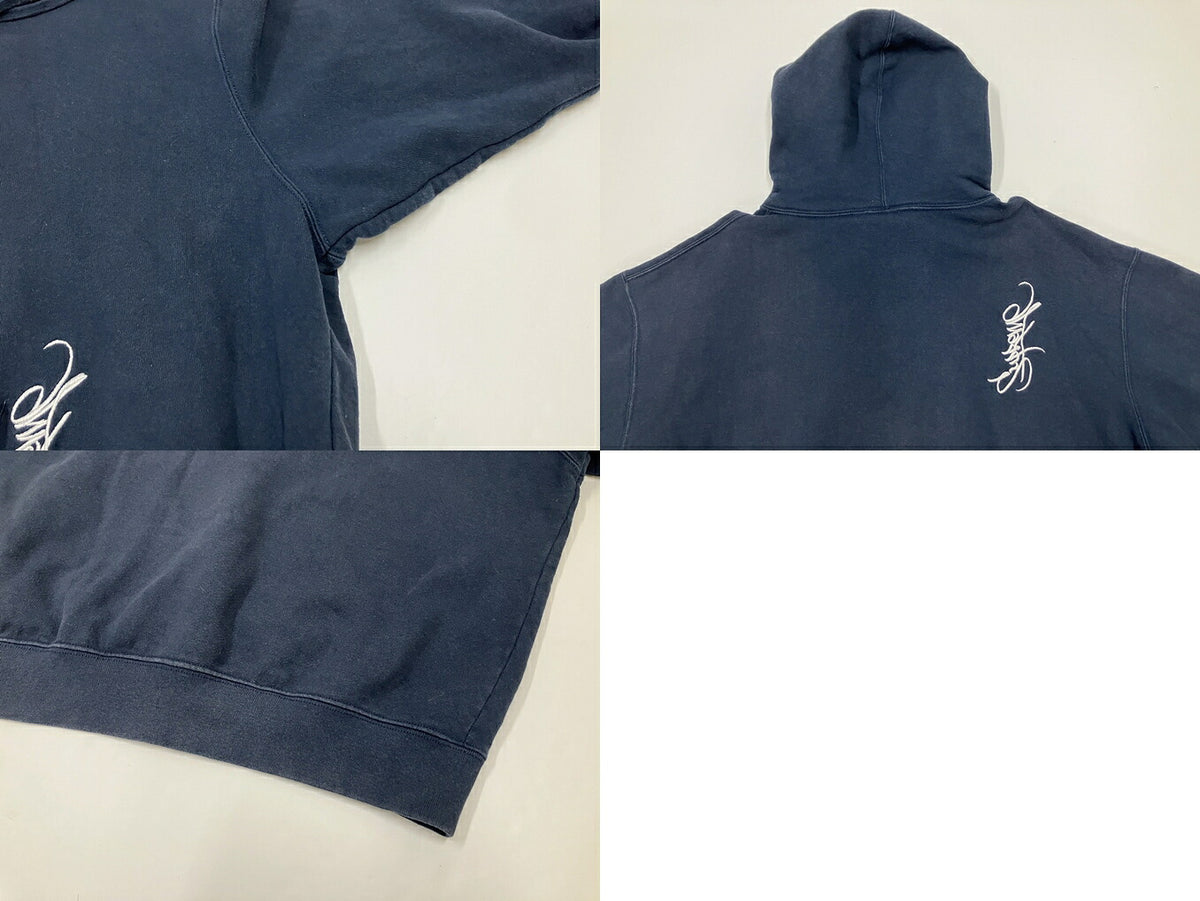Supreme Tag Hooded Sweatshirt Navy Hoodie Size XL