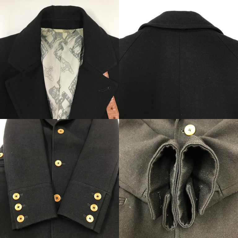 Vivienne Westwood MAN Leica Era Black Coat Size 44