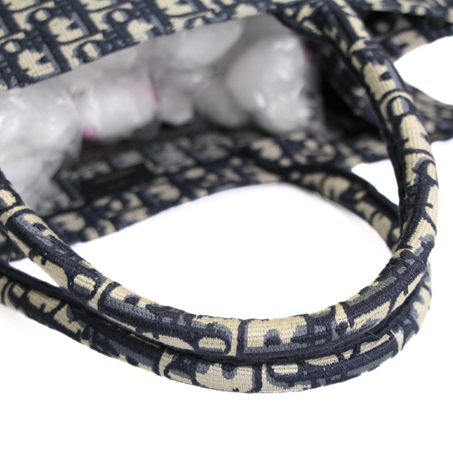 Christian Dior Oblique Jacquard Bag Navy Size ONE SIZE