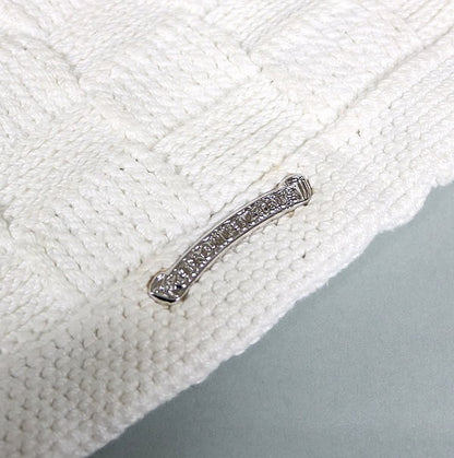 CHROME HEARTS Crossball CH Plus Knit Shoulder Bag White