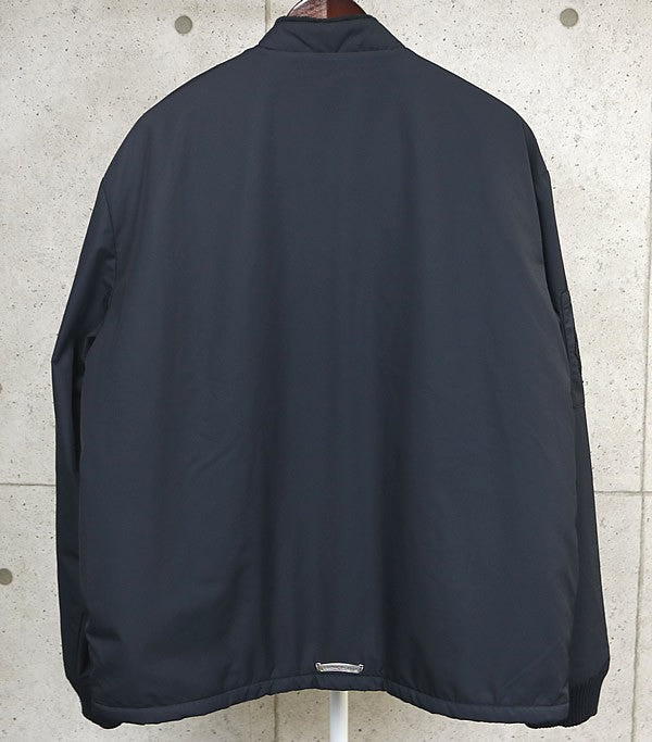 CHROME HEARTS COOBRA Nylon Boa Leather Jacket Navy Size XL