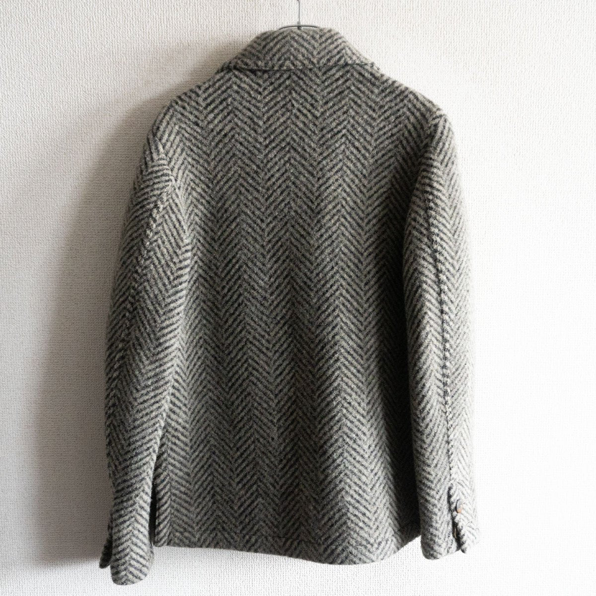 45R Wool Herringbone Tweed Jacket Size M