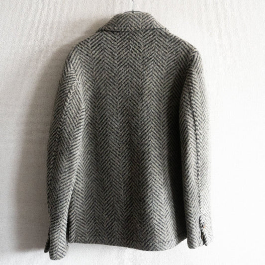 45R Wool Herringbone Tweed Jacket Size M