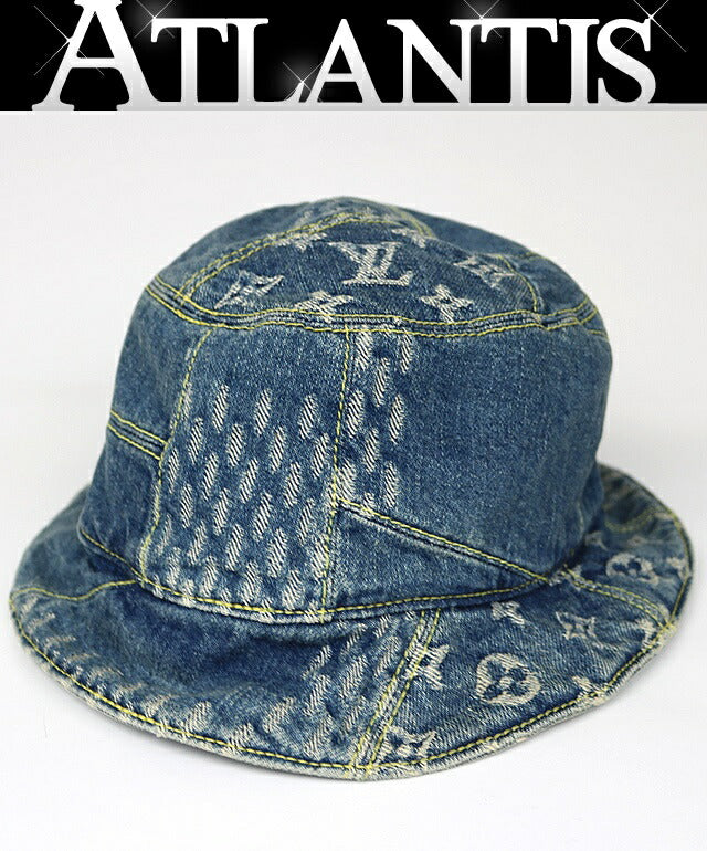Louis Vuitton x NIGO Monogram Denim Bucket Hat Blue