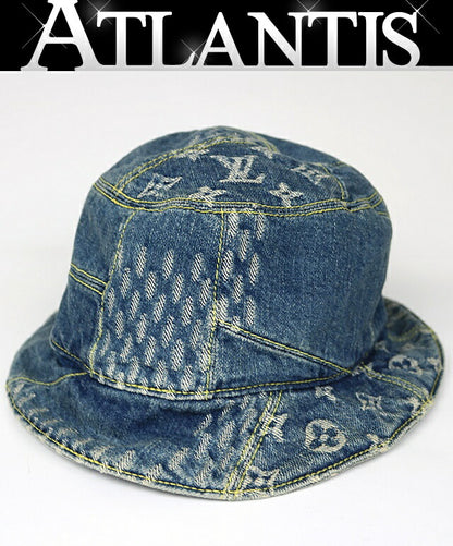 Louis Vuitton x NIGO Monogram Denim Bucket Hat Blue