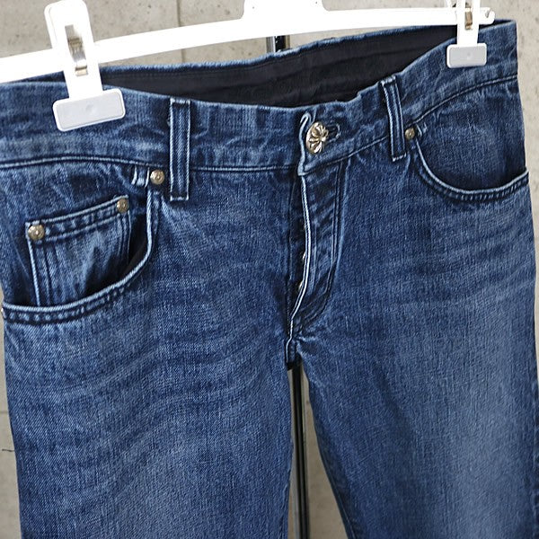 CHROME HEARTS Bootcut Denim Pants Blue Size 34