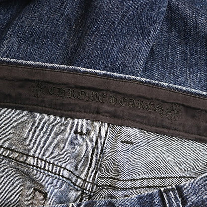 CHROME HEARTS Bootcut Denim Pants Blue Size 34