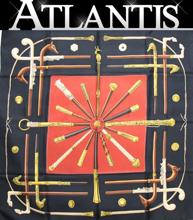 HERMES Carre 90 "Cannes & Scarf Black Size ONE SIZE