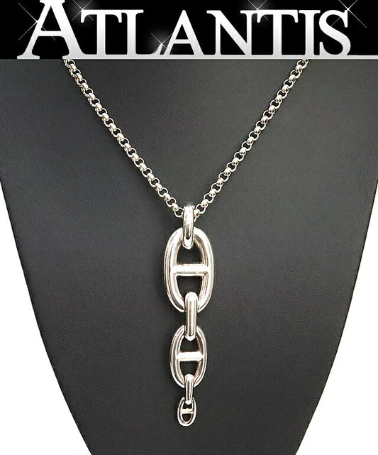 HERMES Chaine d'Ancre Enchainee Necklace SV925 Size ONE SIZE