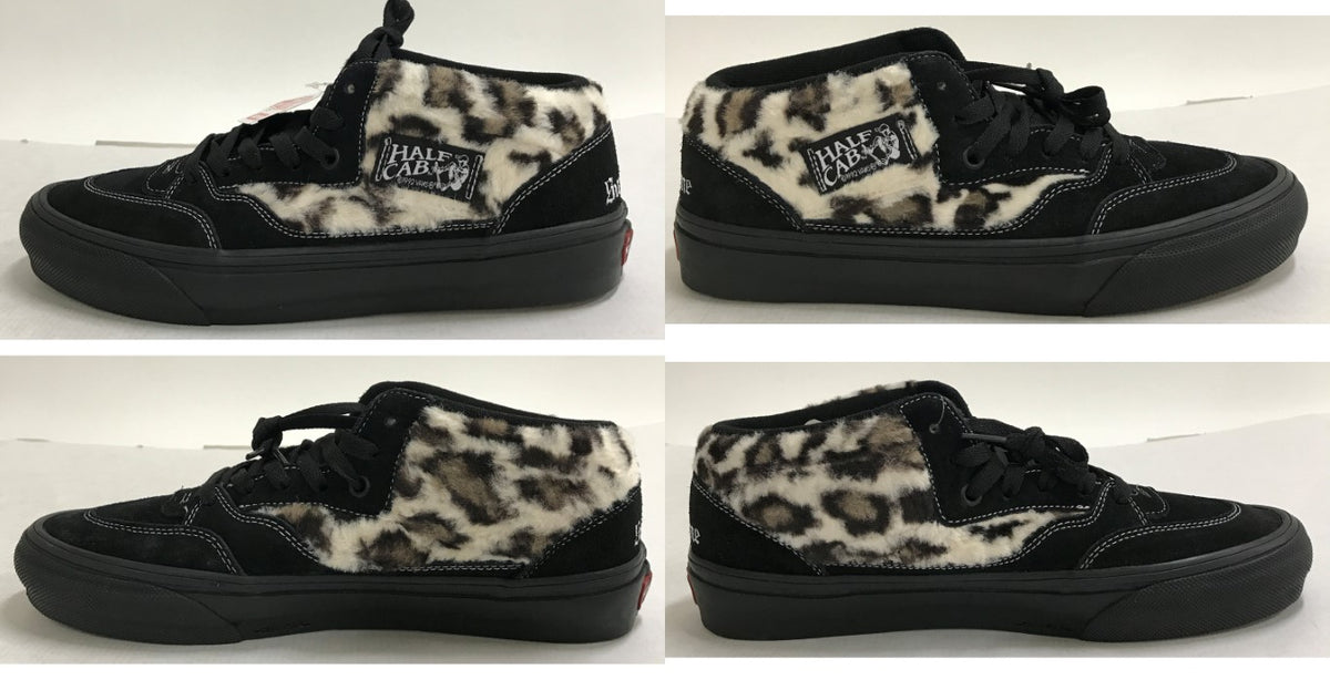 Supreme x Vans Skate Half Cab 92 Black Sneakers Size 28