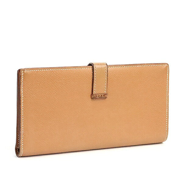 HERMES Bearn Soufflet Epsom Wallet Natural Size ONE SIZE
